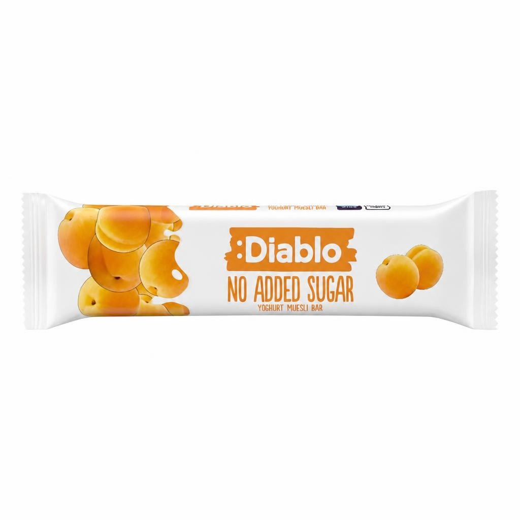Diablo No Added Sugar Yoghurt and Apricot Muesli Bar 30g