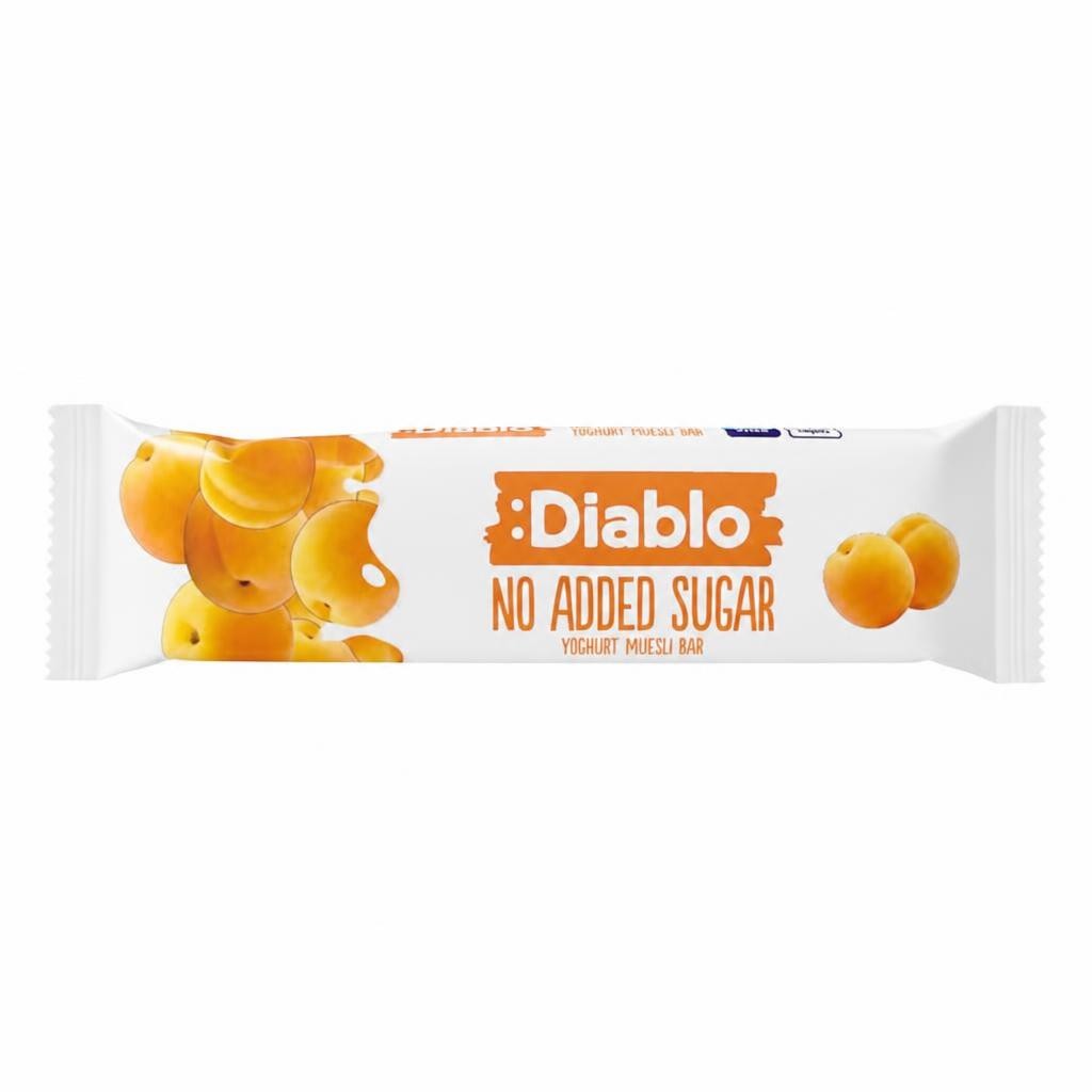 Diablo No Added Sugar Yoghurt and Apricot Muesli Bar 30g