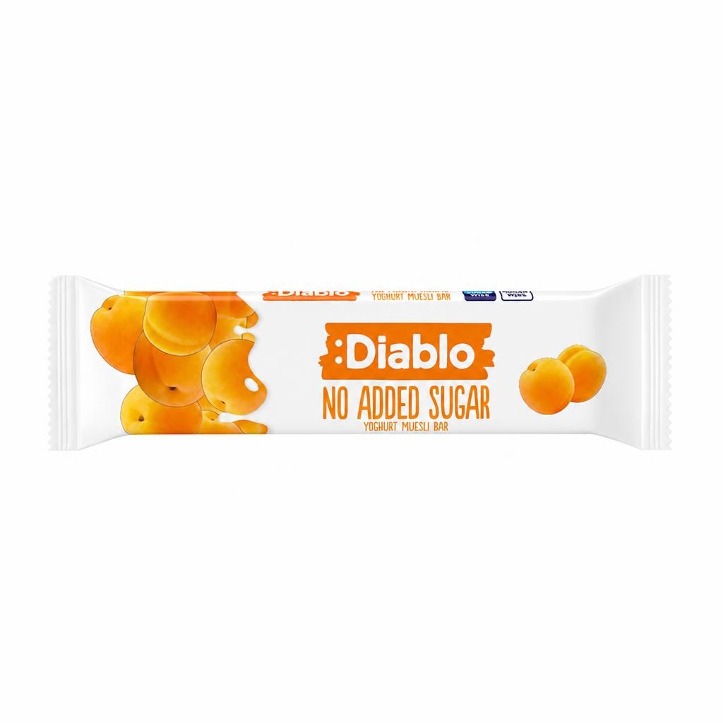 Diablo No Added Sugar Yoghurt and Apricot Muesli Bar 30g