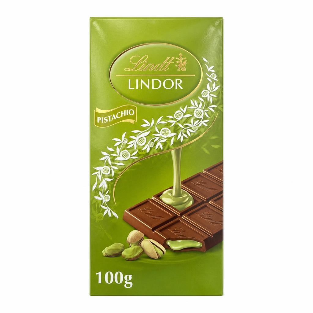 Lindt Lindor 100g Pistachio Milk Chocolate Bar