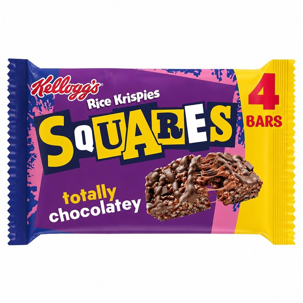 Kellogg's Rice Krispies Squares Chocolatey Cereal Bars Multipack, 4x36g