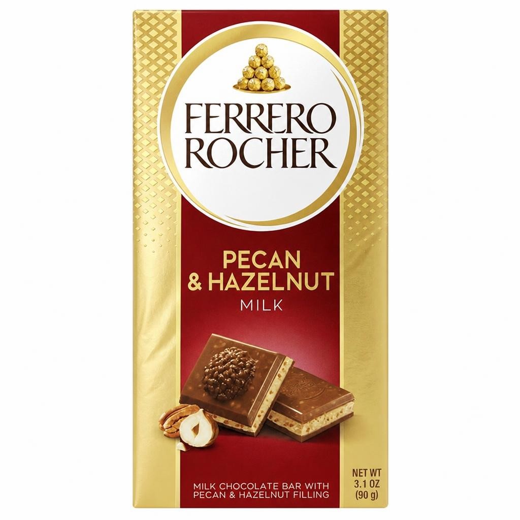 Ferrero Rocher 90g Pecan & Hazelnut Milk Chocolate Bar