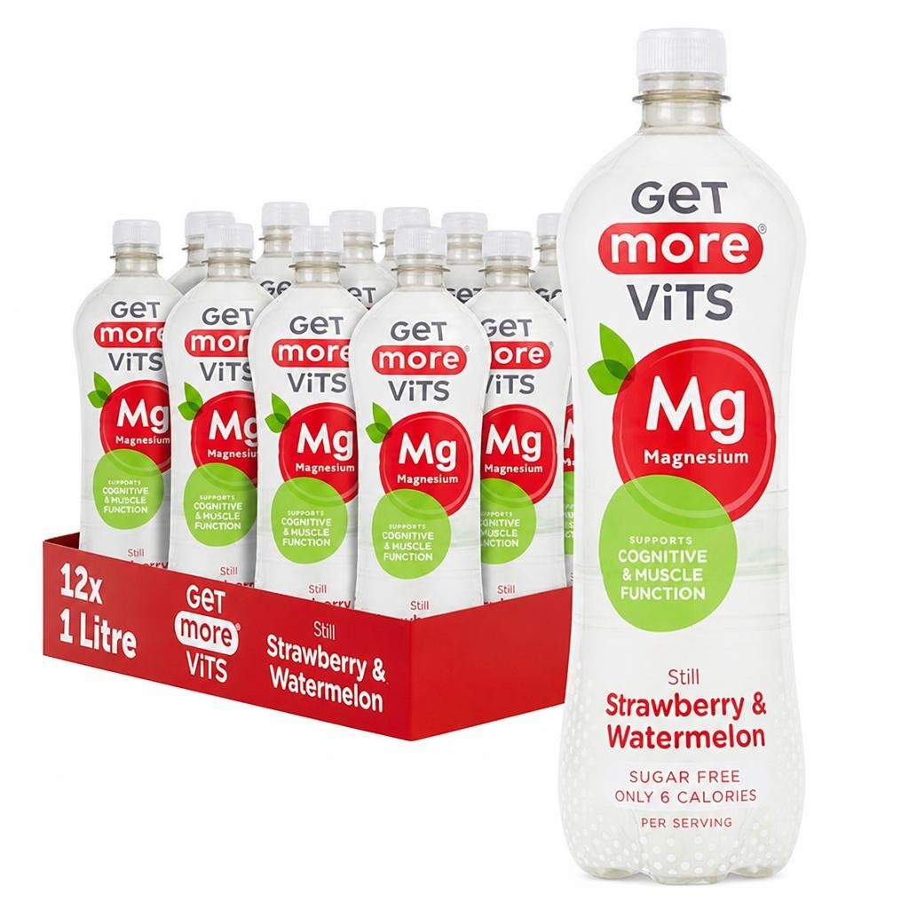Get More Magnesium Water Still Strawberry & Watermelon 12x1L