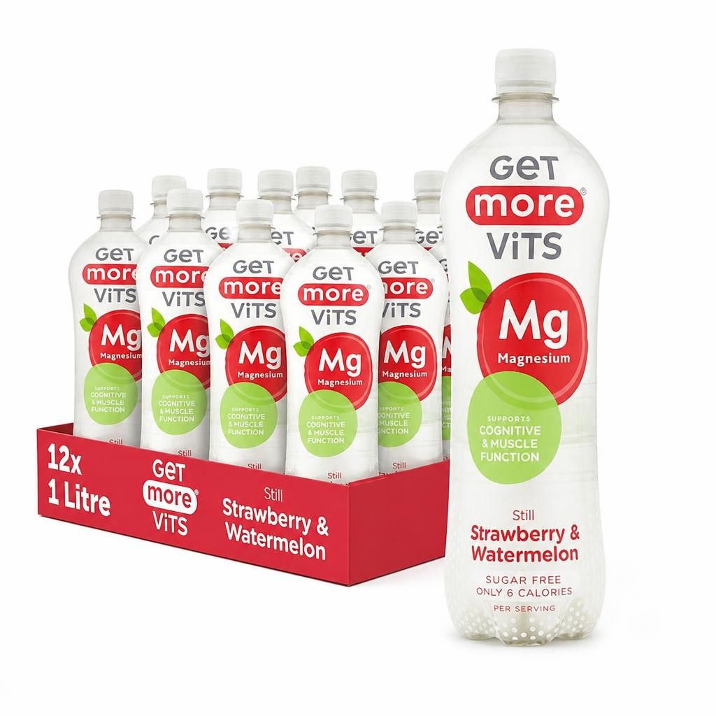 Get More Magnesium Water Still Strawberry & Watermelon 12x1L