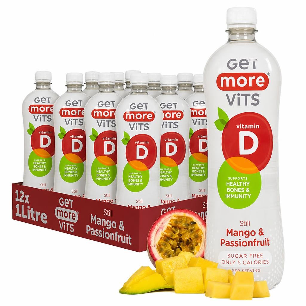 Get More Vitamin D Still Mango & Passionfruit 12x1L