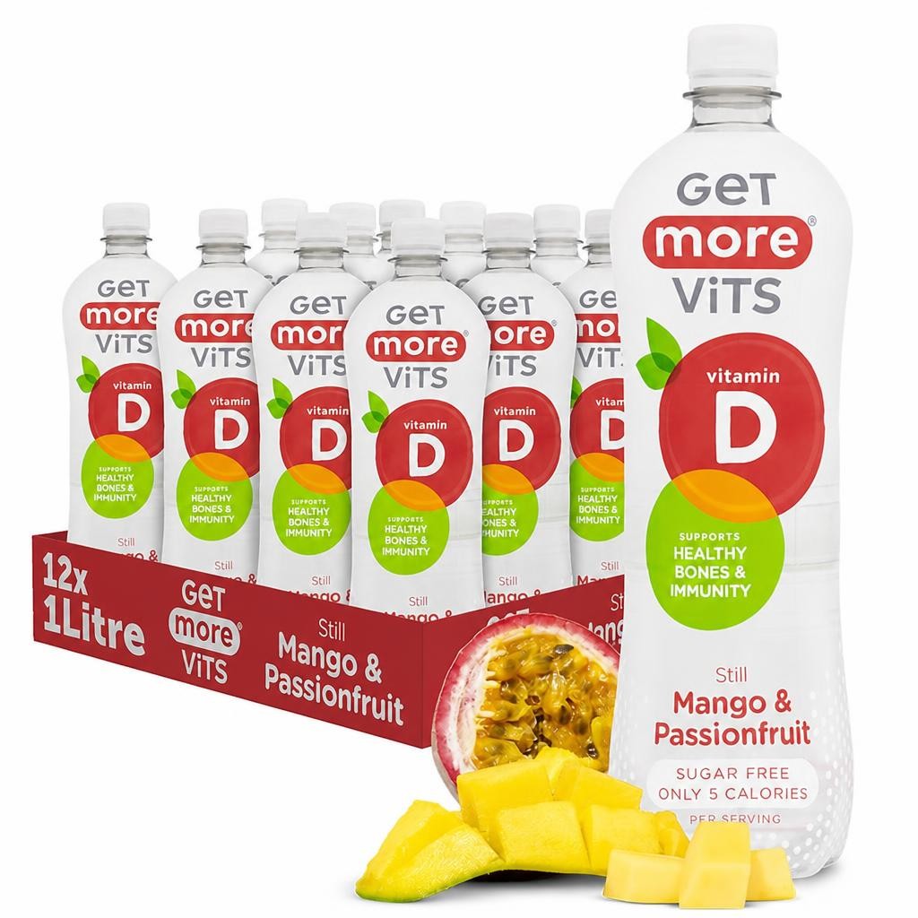 Get More Vitamin D Still Mango & Passionfruit 12x1L