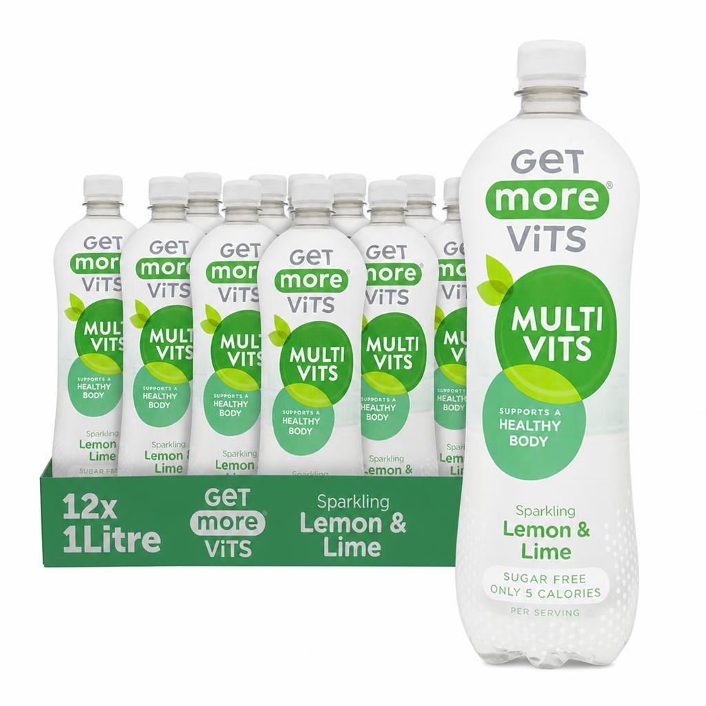 Get More Multivitamins Sparkling Lemon & Lime 12x1L