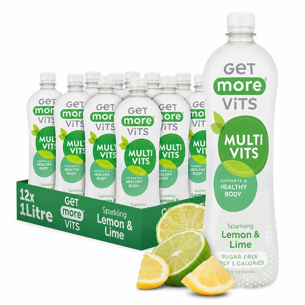 Get More Multivitamins Sparkling Lemon & Lime 12x1L