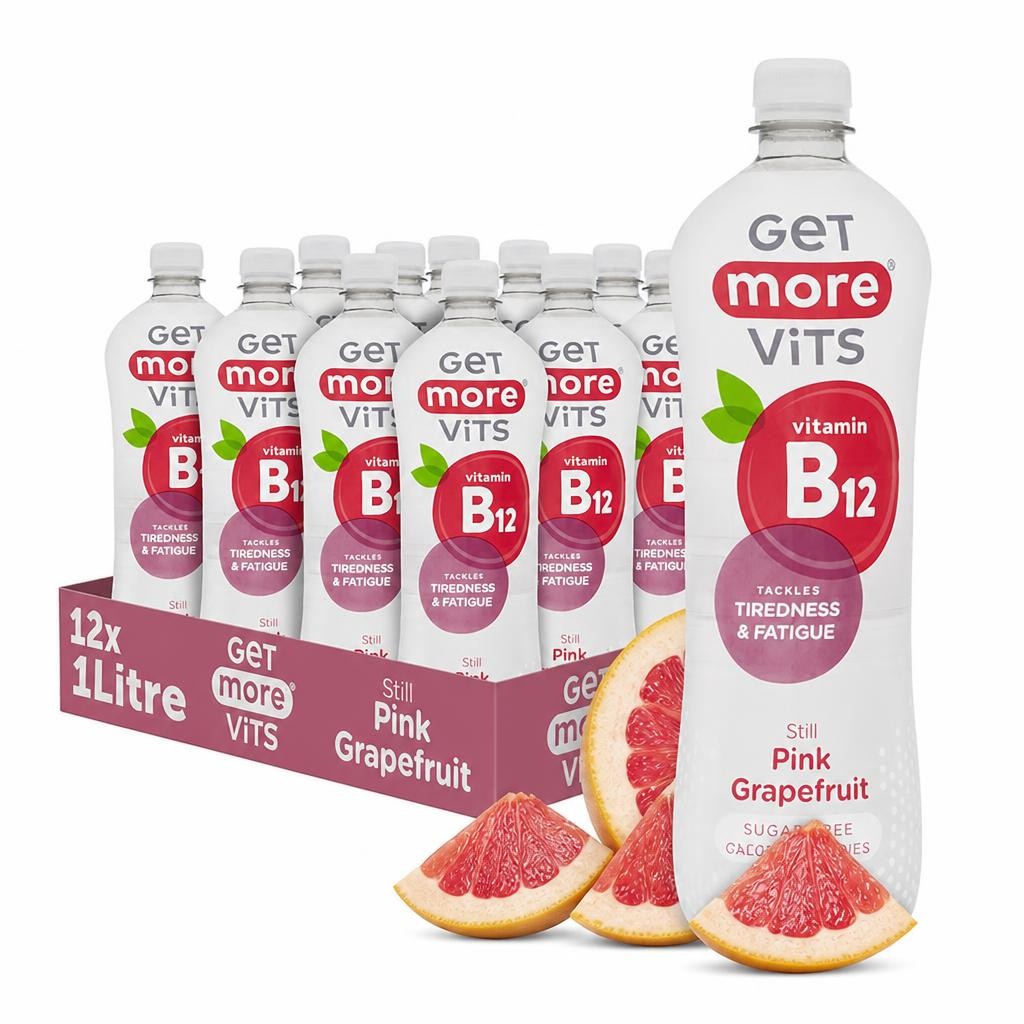 Get More Vitamin B12 Still Pink Grapefruit 12x1L