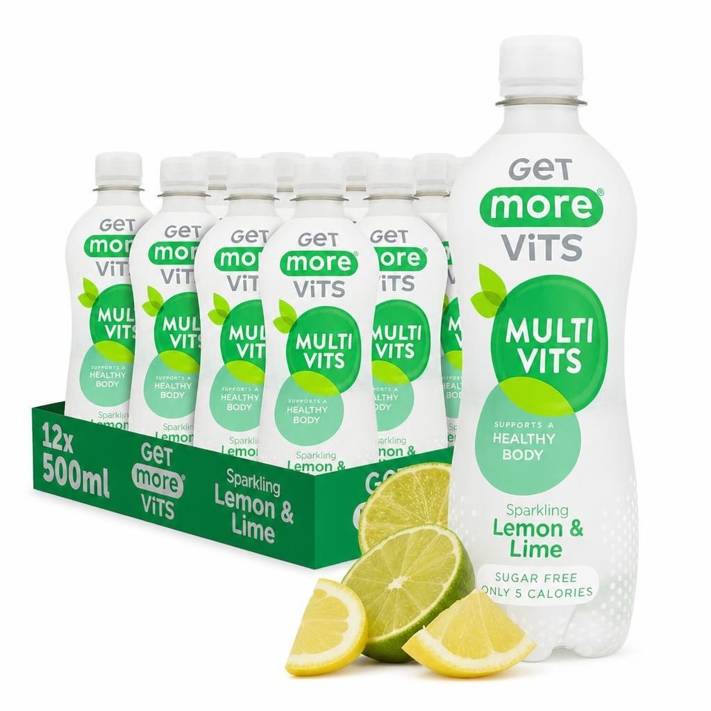 Get More Multivitamins Sparkling Lemon & Lime 12x500ml