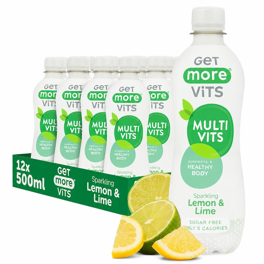 Get More Multivitamins Sparkling Lemon & Lime 12x500ml