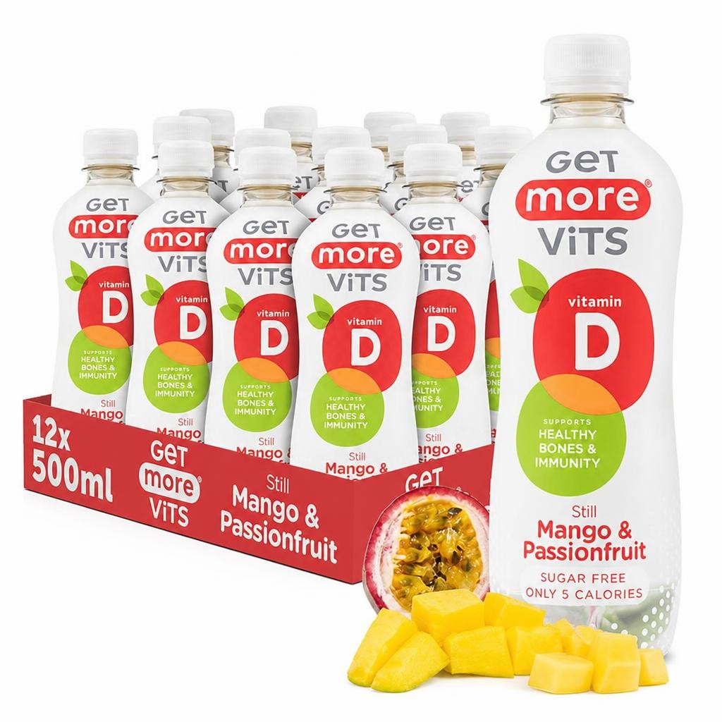 Get More Vitamin D Still Mango & Passionfruit 12x500ml