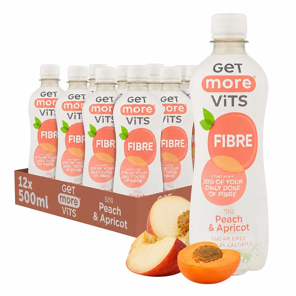 Get More Fibre Water Still Peach & Apricot 12x500ml
