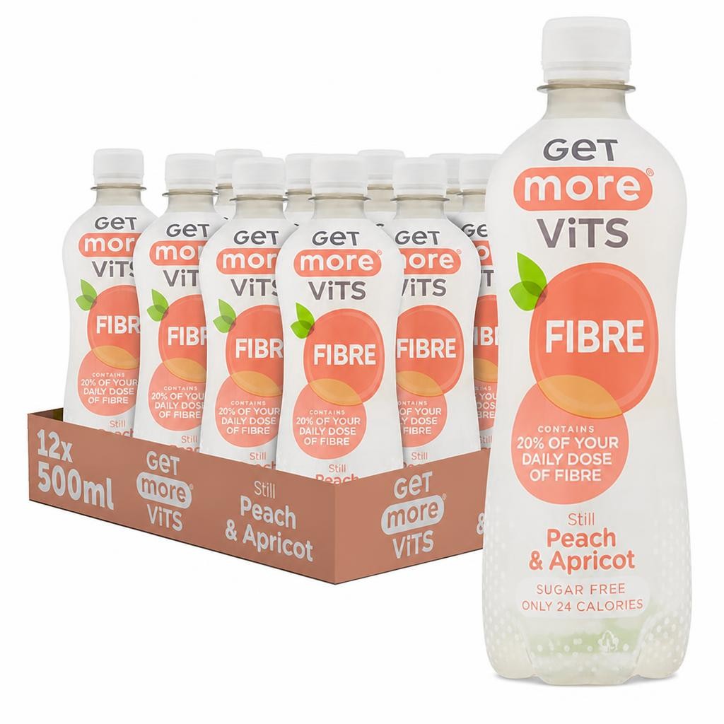 Get More Fibre Water Still Peach & Apricot 12x500ml