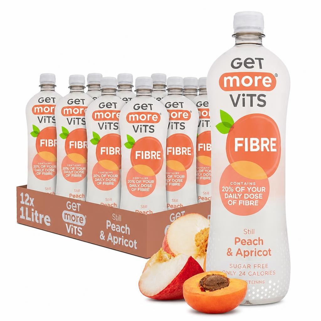 Get More Fibre Water Still Peach & Apricot 12x1L