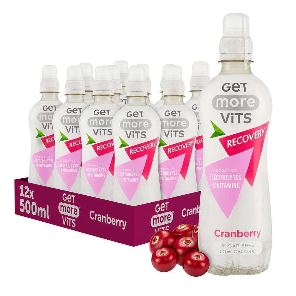 Get More Vits Recovery Hydrating Cranberry with Electrolytes 12x500ml