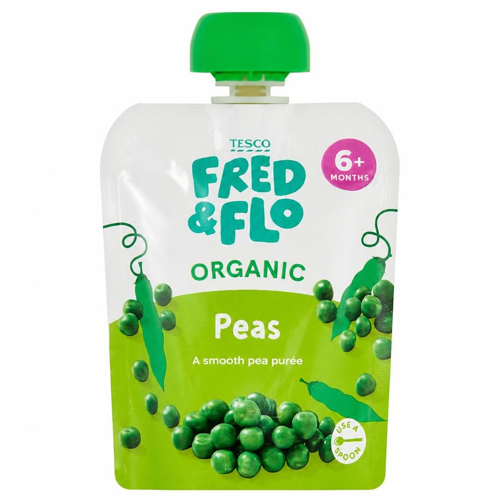 TESCO Fred & Flo Organic Peas 70g