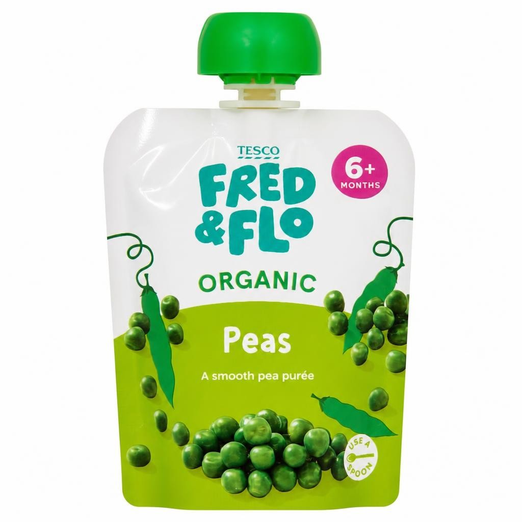 TESCO Fred & Flo Organic Peas 70g