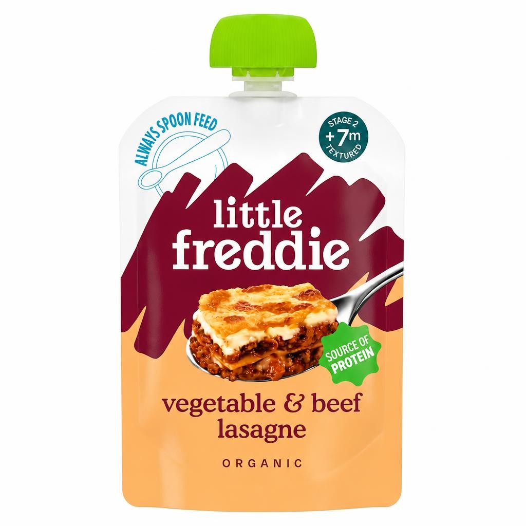 Little Freddie Organic Beef Lasagne with Cheese Baby Food Pouch 7+ Months 130g