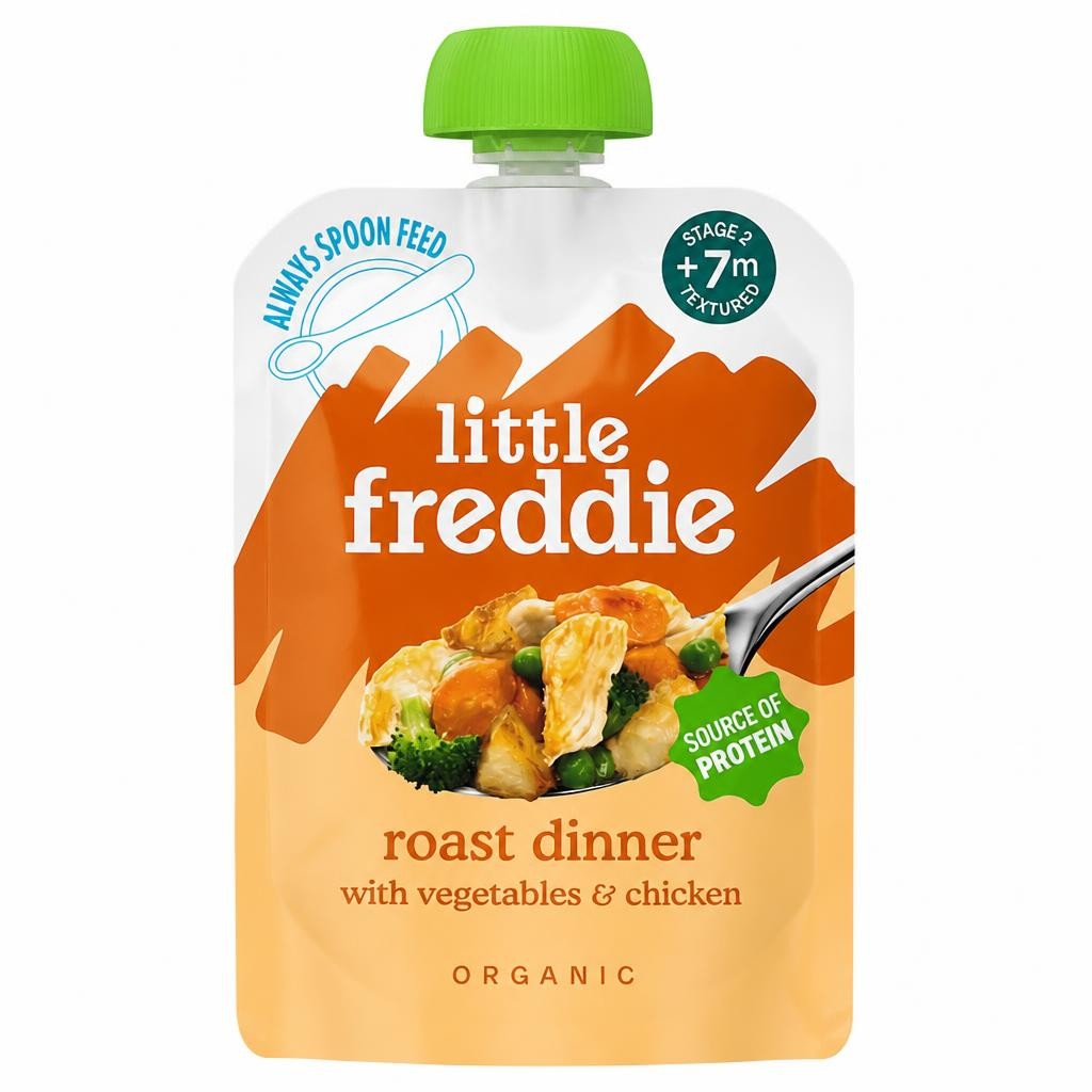 Little Freddie Organic Roast Chicken with Vegetables Baby Food Pouch Single 7m+ 130g
