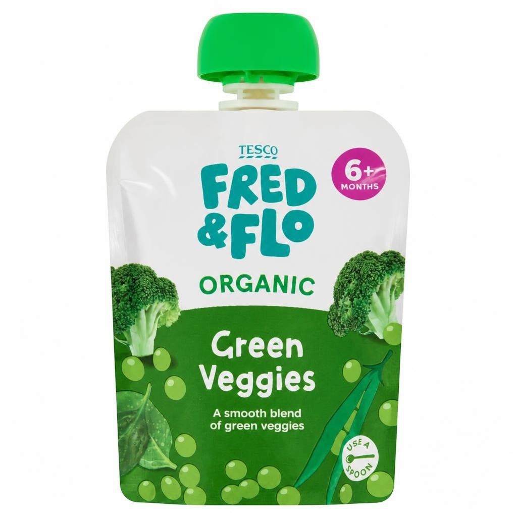 TESCO FRED & FLO Organic Green Veggies 70g