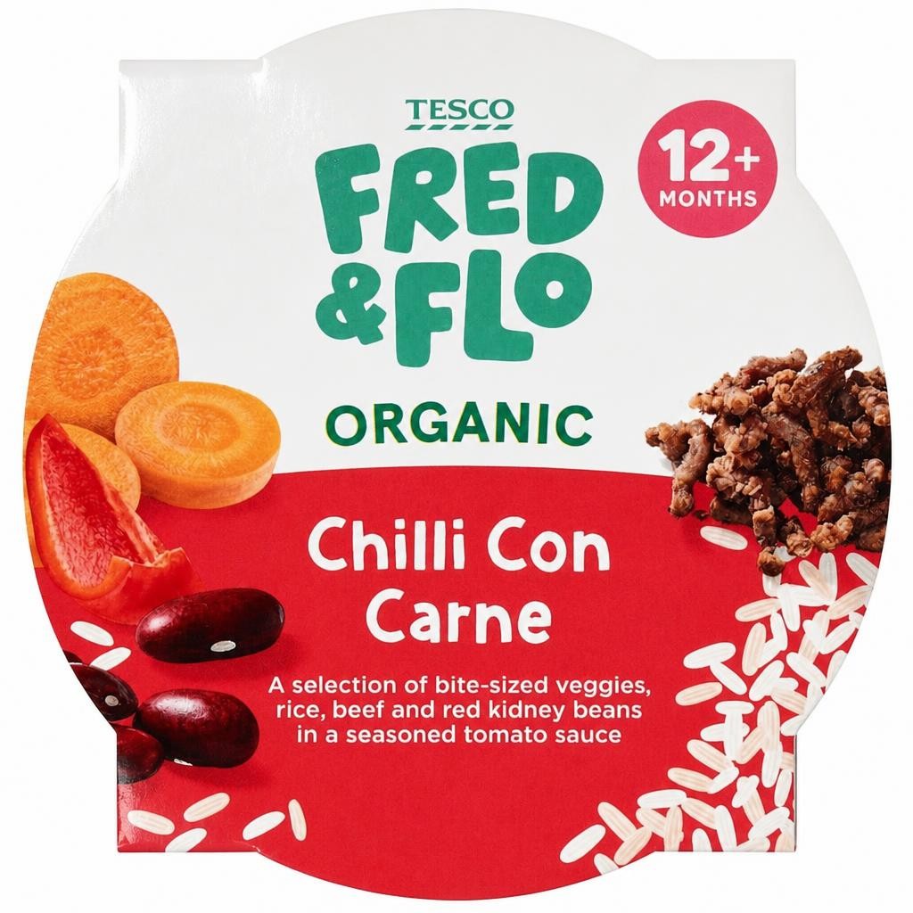 TESCO FRED & FLO  Organic Chilli Con Carne 200g