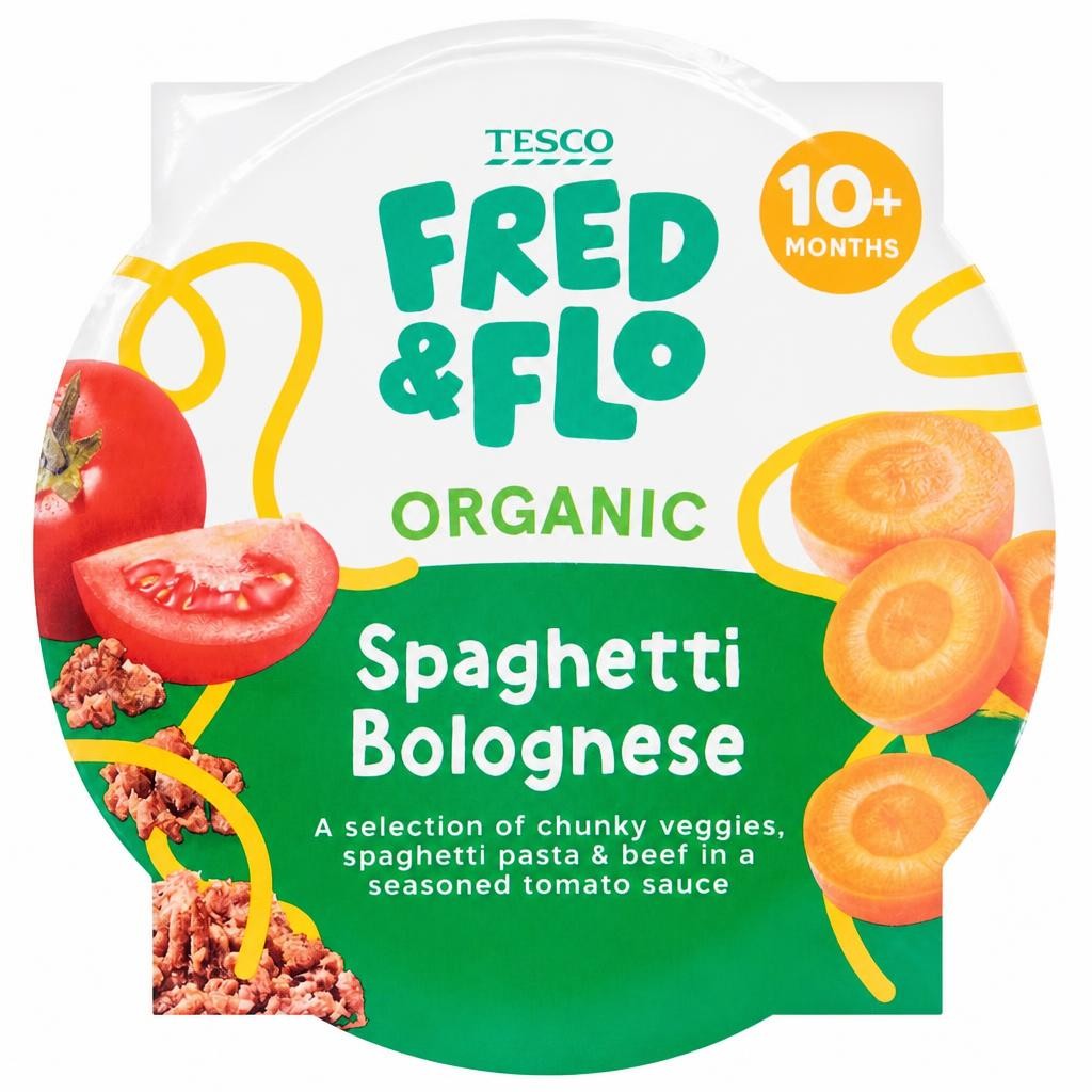 TESCO FRED & FLO  Organic Spaghetti Bolognese 190g