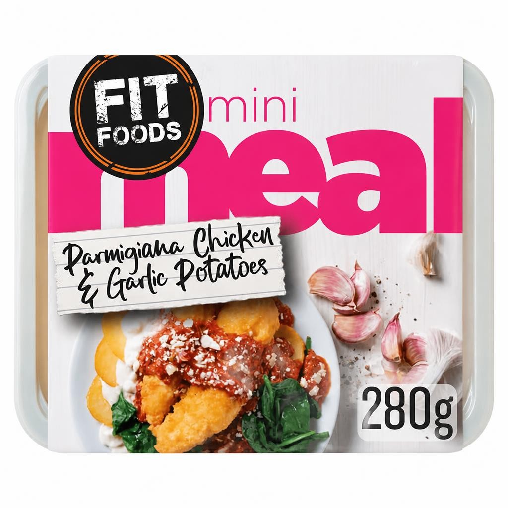 Fit Foods Mini Meal Parmesan Chicken & Garlic Potatoes 280g