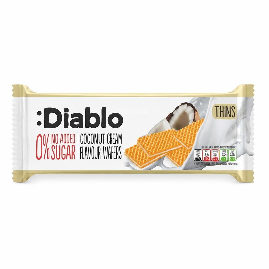 Diablo No Added Sugar Coconut Cream Wafer Thins 150g