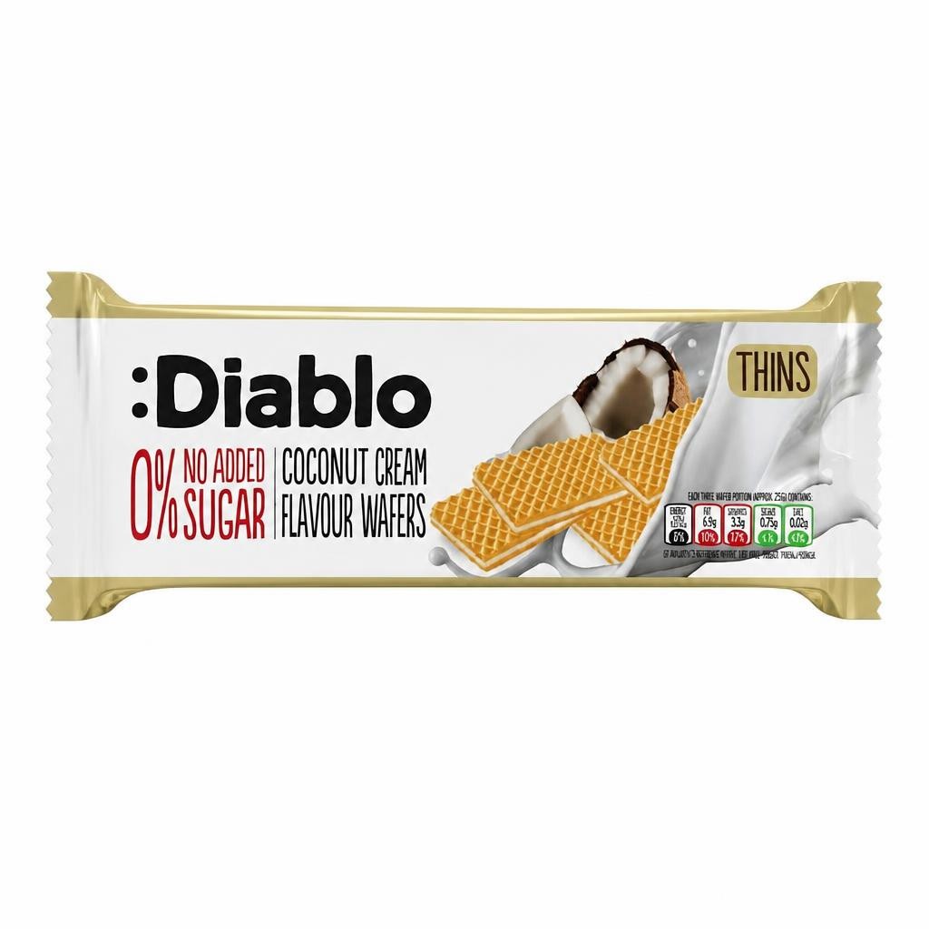 Diablo No Added Sugar Coconut Cream Wafer Thins 150g