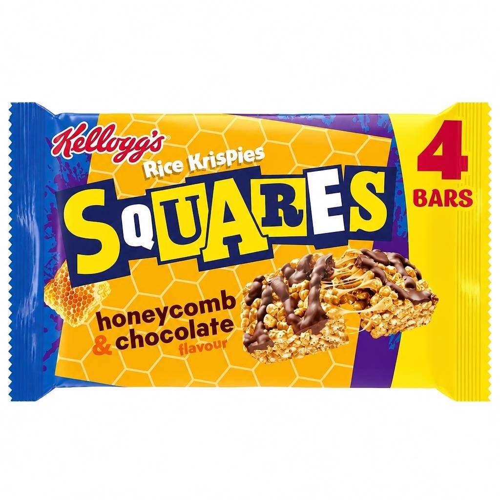 Kellogg's Rice Krispies Squares Chocolate & Honeycomb Multipack, 4x33g