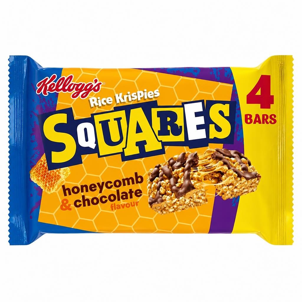 Kellogg's Rice Krispies Squares Chocolate & Honeycomb Multipack, 4x33g