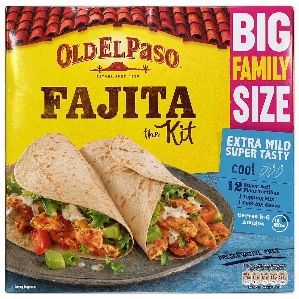 Old El Paso Fajita Flour Tortillas Kit 714g