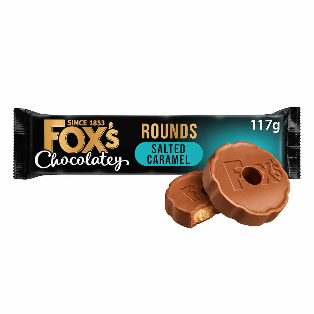 Fox's Chocolatey Biscuits Salted Caramel Rounds 117g