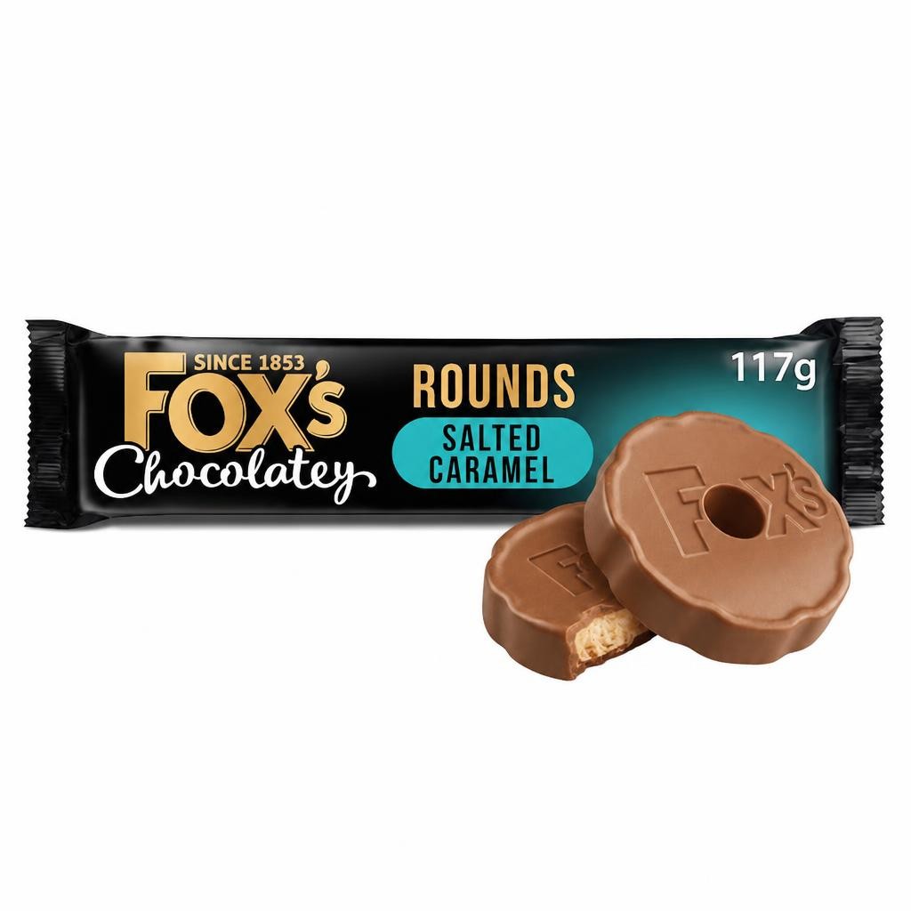 Fox's Chocolatey Biscuits Salted Caramel Rounds 117g