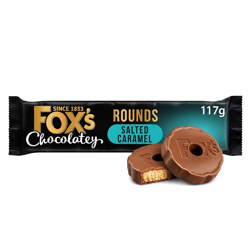 Fox's Chocolatey Biscuits Salted Caramel Rounds 117g