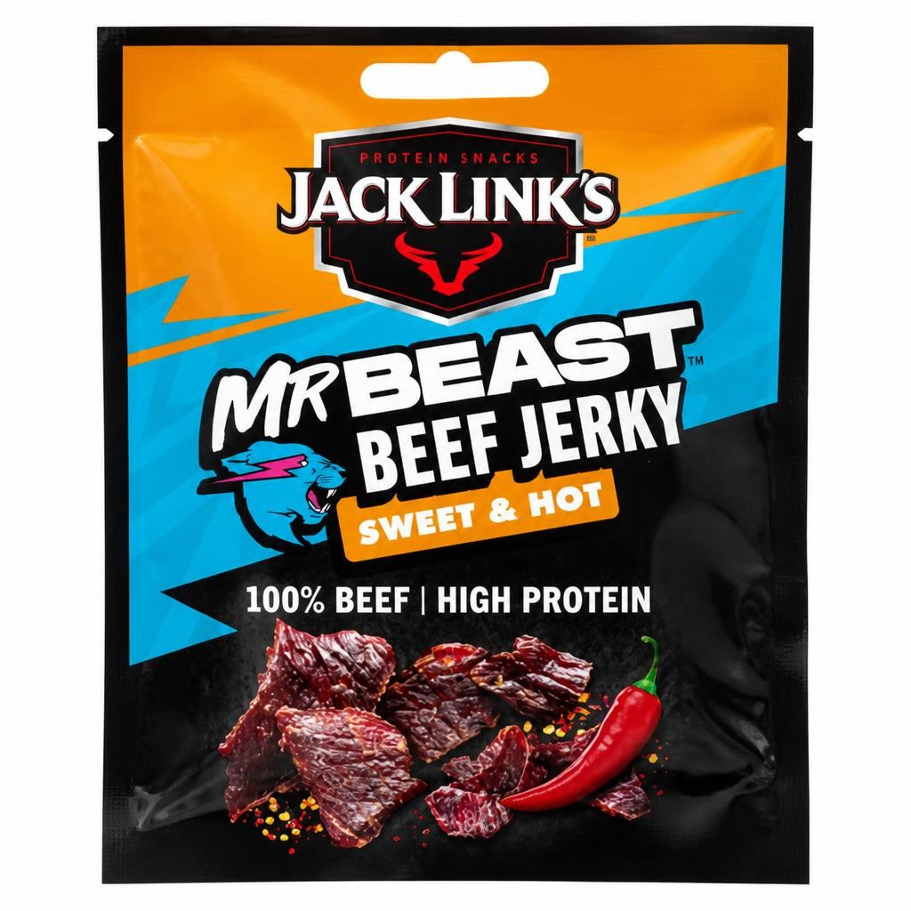 Jack Link's Protein Snacks MrBeast Beef Jerky Sweet & Hot 40g