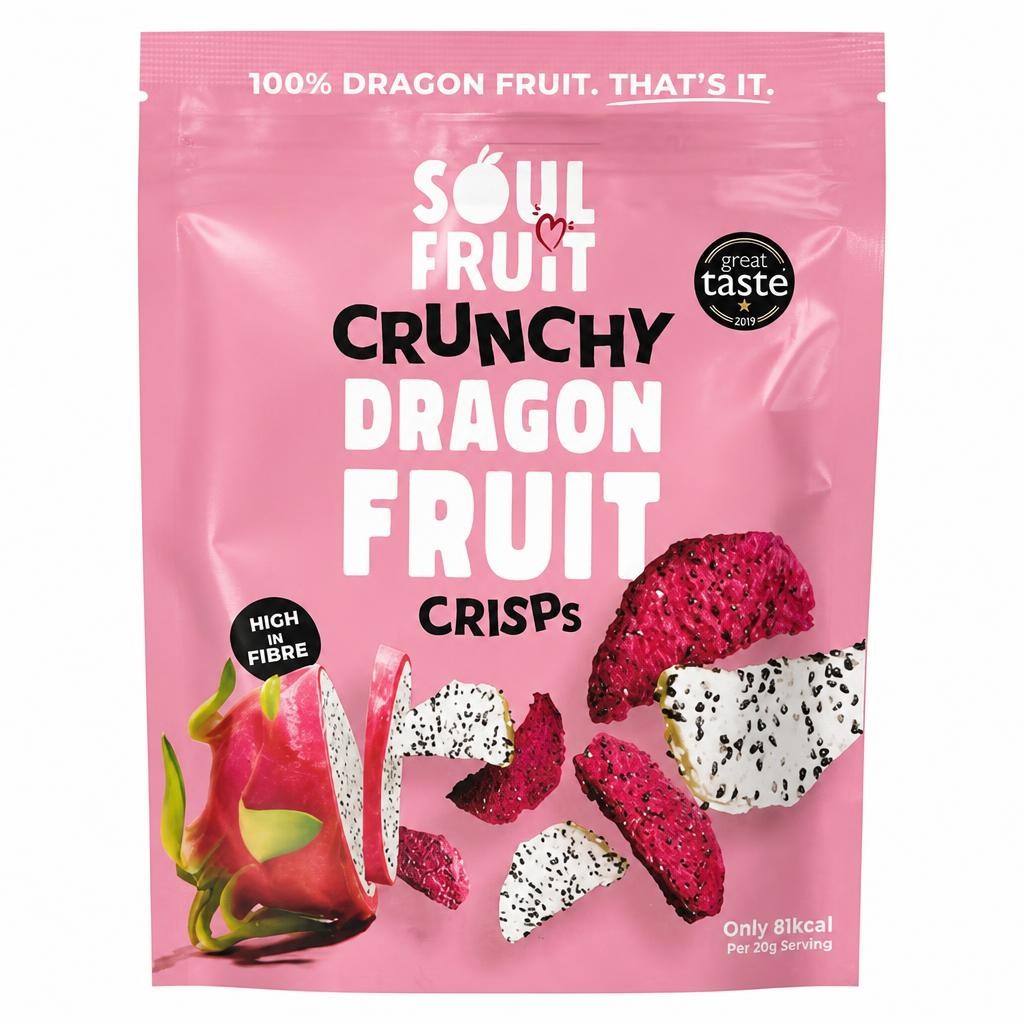 Soul Fruit Crunchy Dragon Fruit Crisps