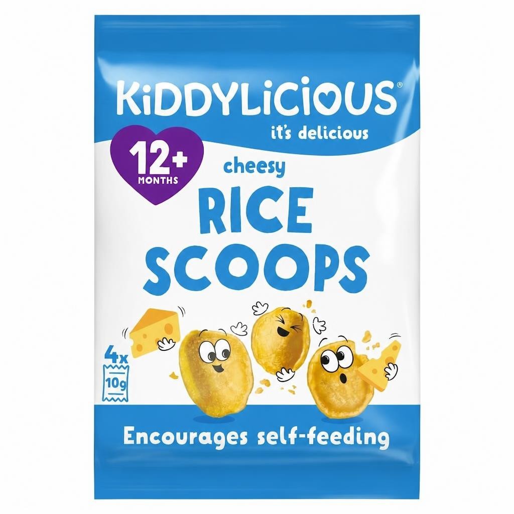 Kiddylicious Rice Scoops Cheesy 4x10g