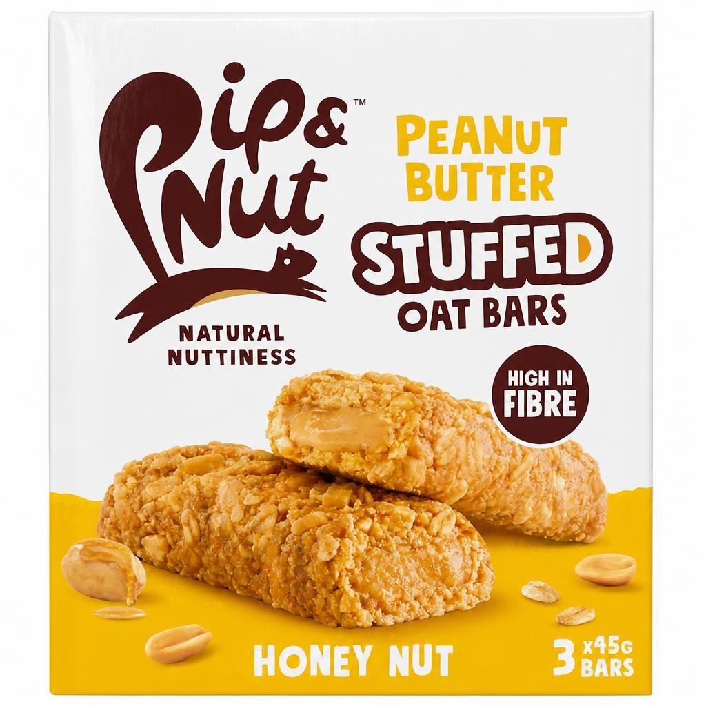 Pip & Nut Peanut Butter Stuffed Oat Bar Honey Nut 3x45g