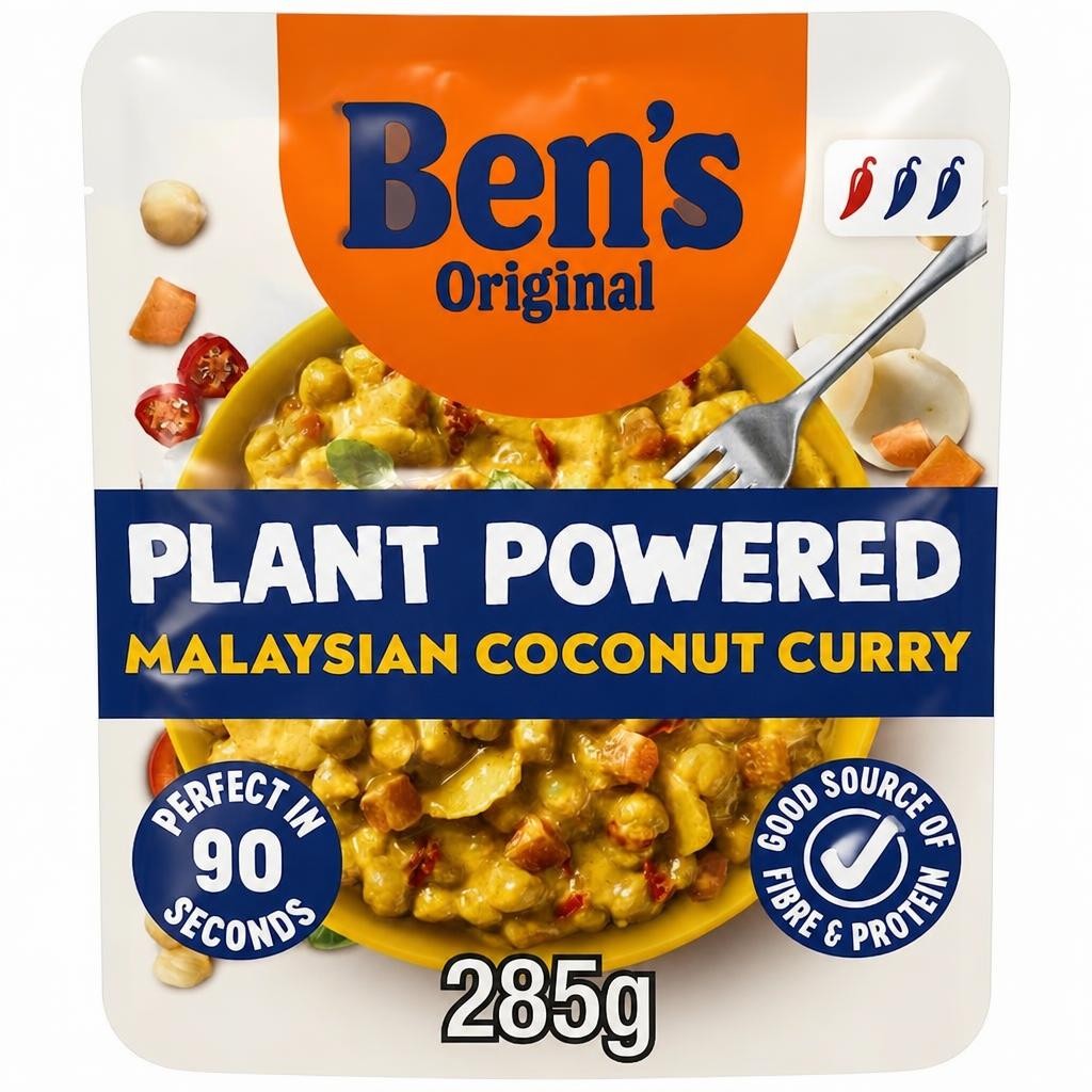 Bens Original Plant Powered Malaysian Coconut Curry Ready Meal 285g
