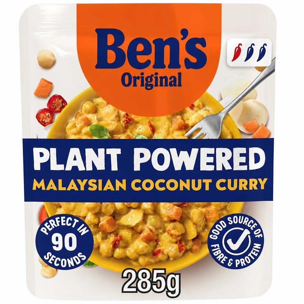 Bens Original Plant Powered Malaysian Coconut Curry Ready Meal 285g
