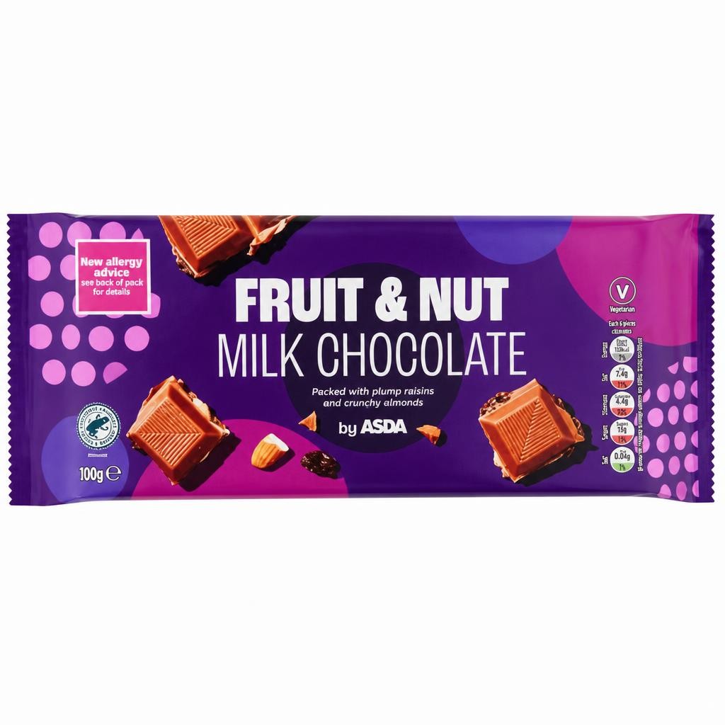 ASDA Fruit & Nut Milk Chocolate 200g