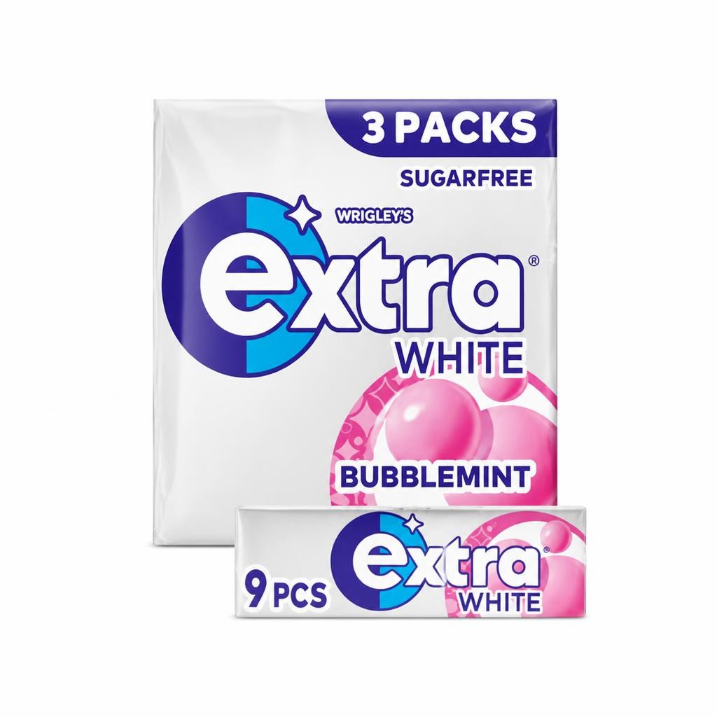 Wrigley's Extra Bubblemint Chewing Gum Multipack (3 Pack)