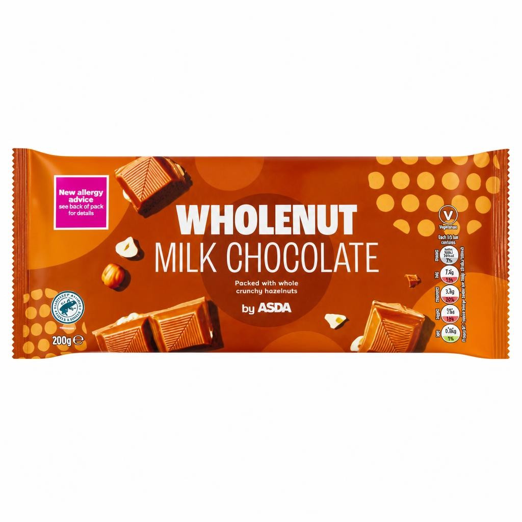 ASDA Wholenut Milk Chocolate 200g