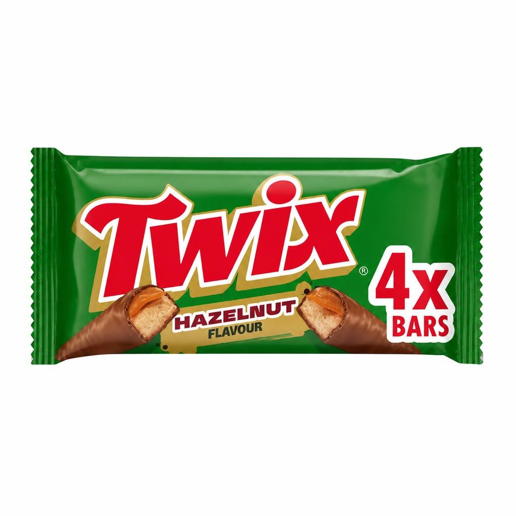Twix Hazelnut Multipack Chocolate Bars 4 x 46g
