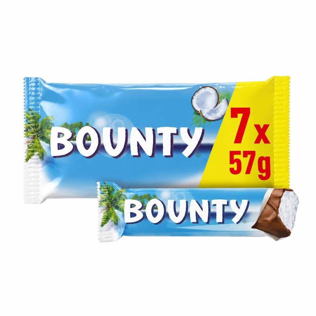 Bounty Coconut Multipack Chocolate Bar  7 x 57g