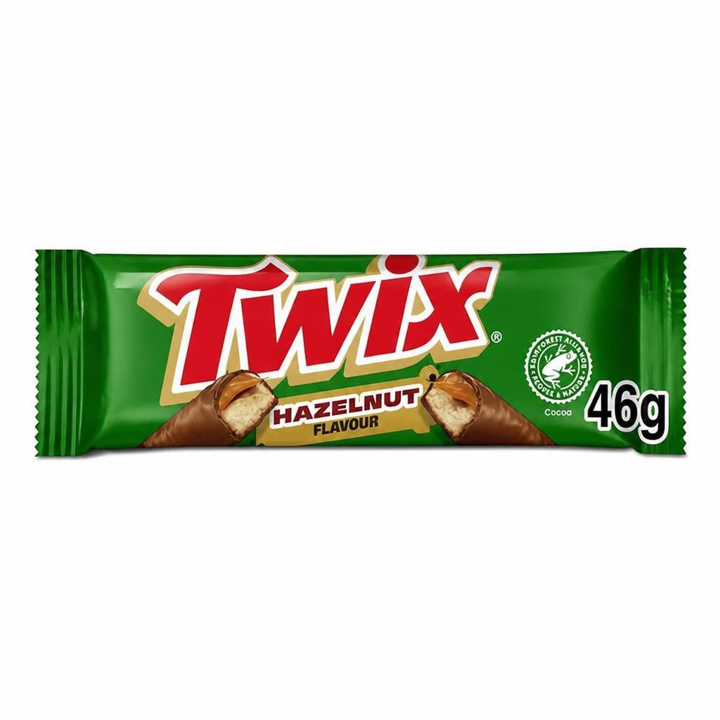 Twix 46g Hazelnut Milk Chocolate Bar