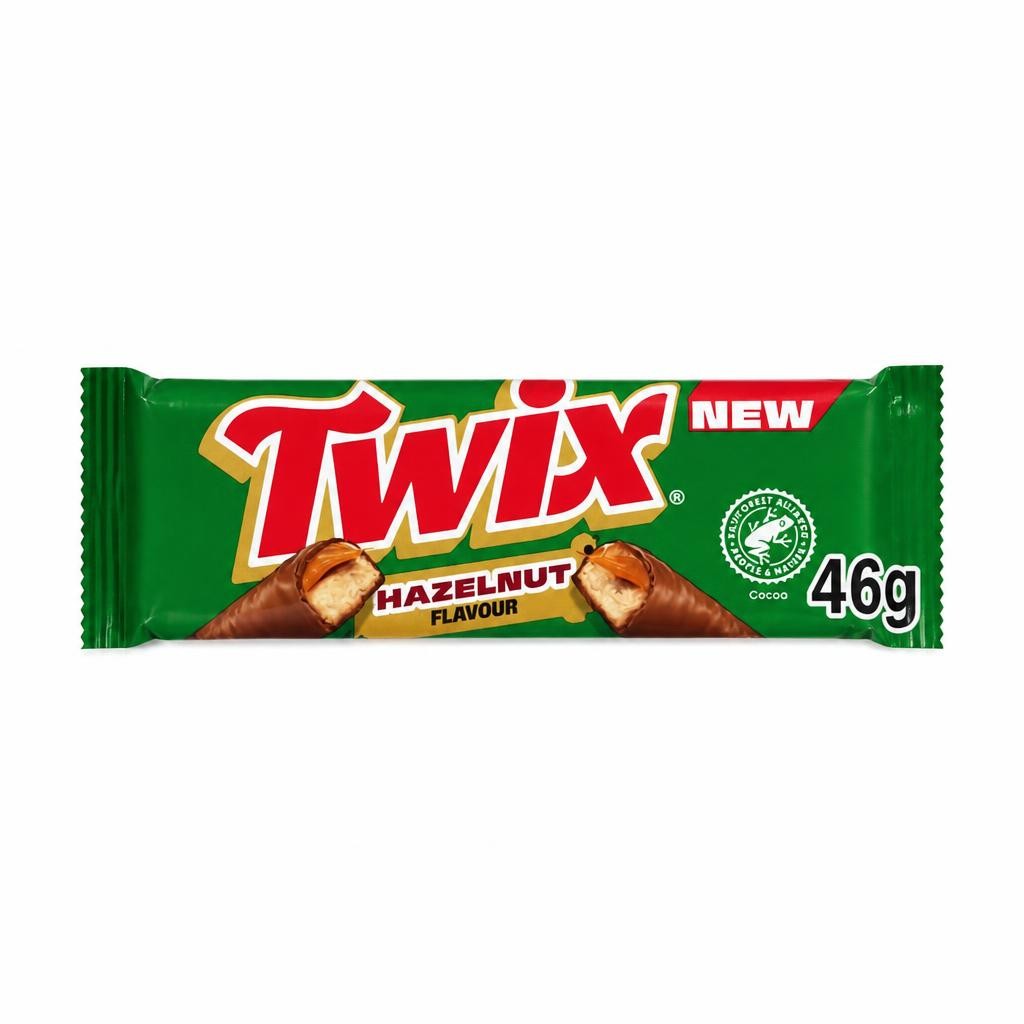 Twix 46g Hazelnut Milk Chocolate Bar