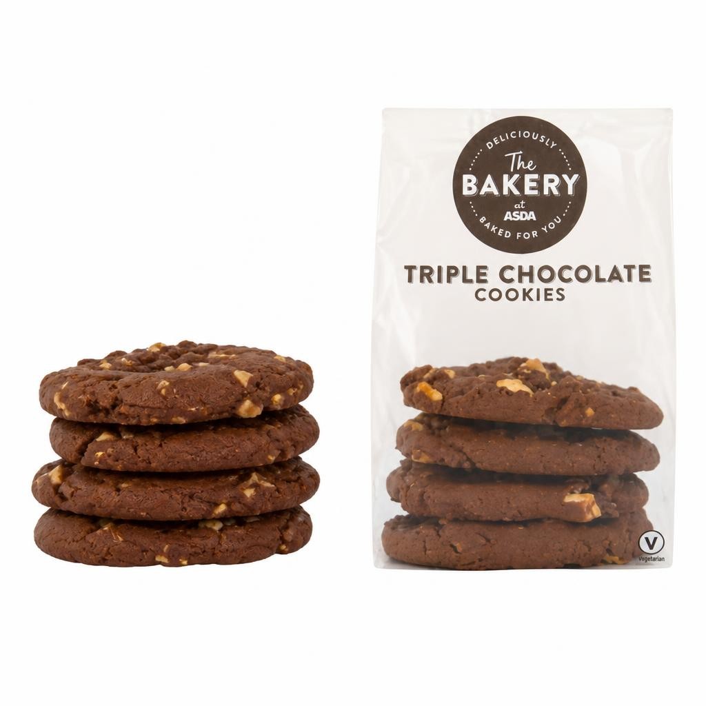 The BAKERY at ASDA 4 Triple Chocolate Cookies
